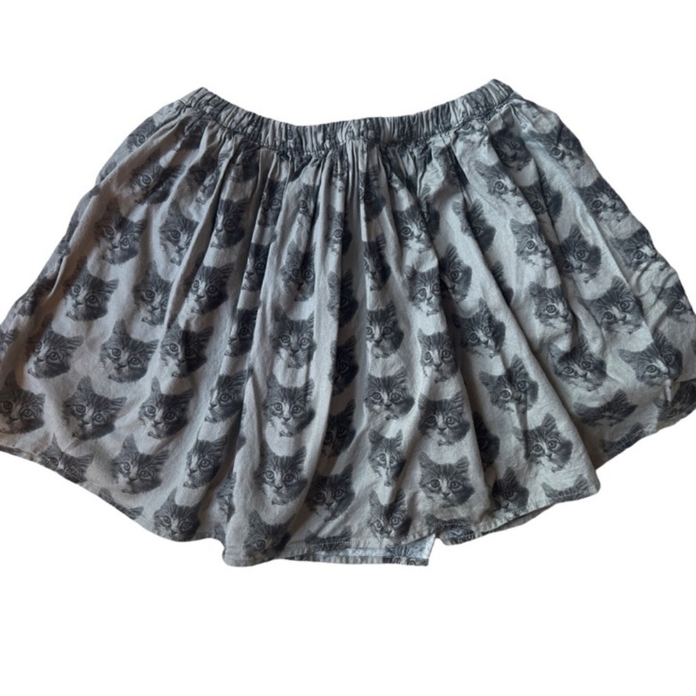 Gap Kids Gray Kitten Print Skirt (Girls size 14-16)